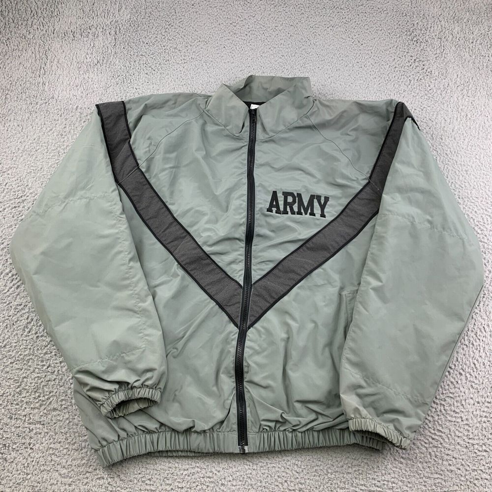 US Army Jacket Mens Large Grey IPFU Windbreaker Military Shia LaBeouf Vintage‎